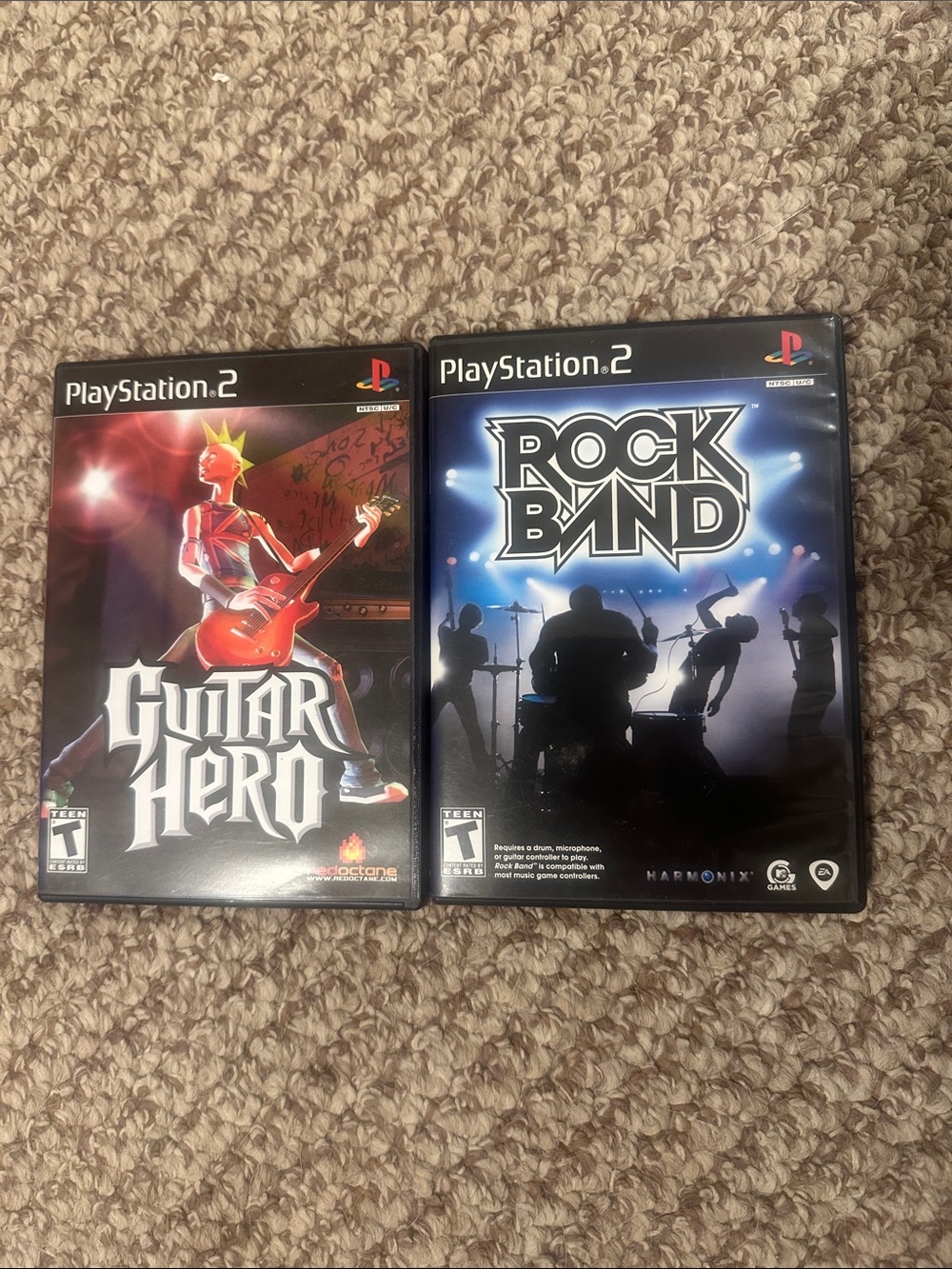 Sony PlayStation 2 Guitar Hero & Rock Band Games - Black and Blue